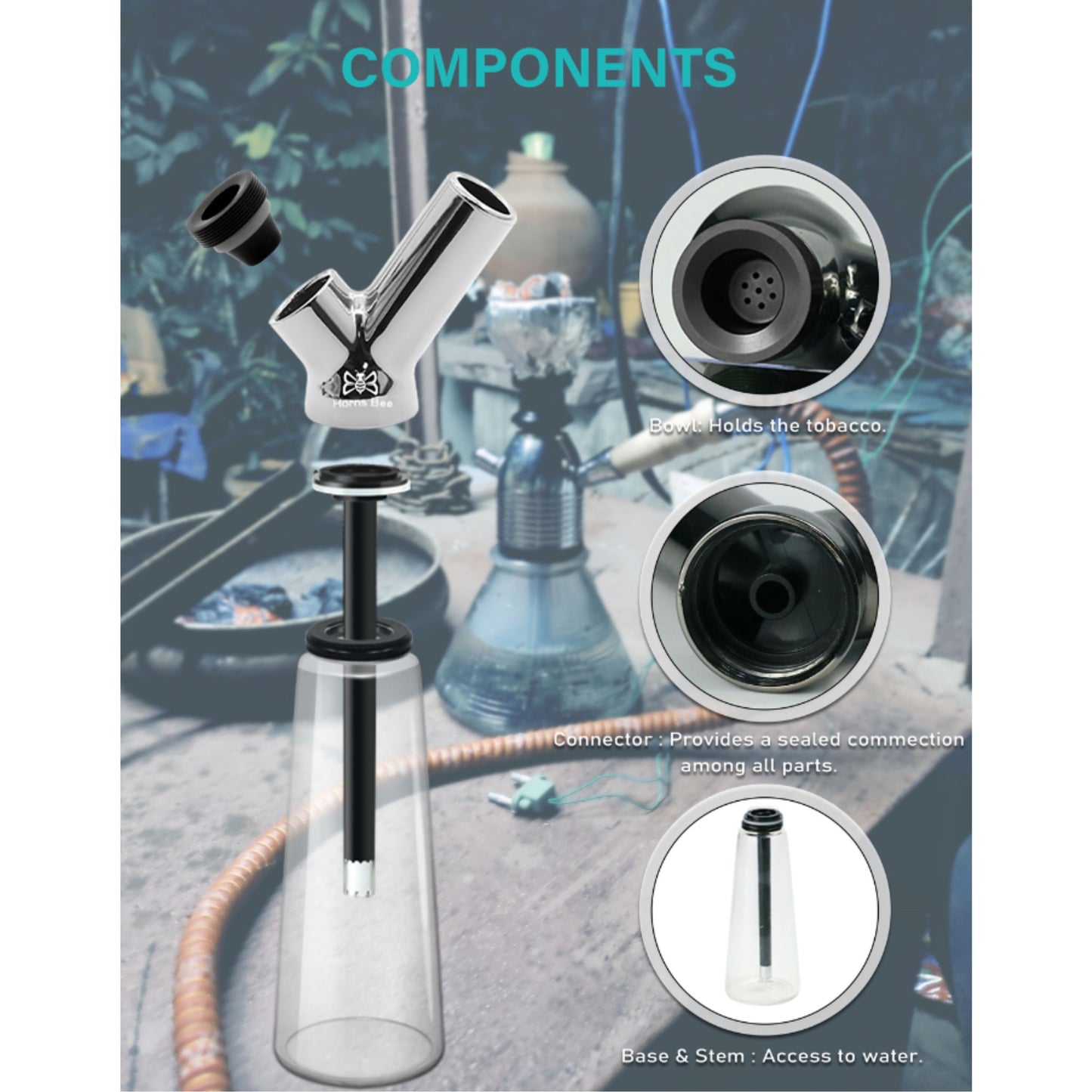 Glass Bong | PORTABLE WATER BOTTLE AND STRAW KITS 8.5 INCH