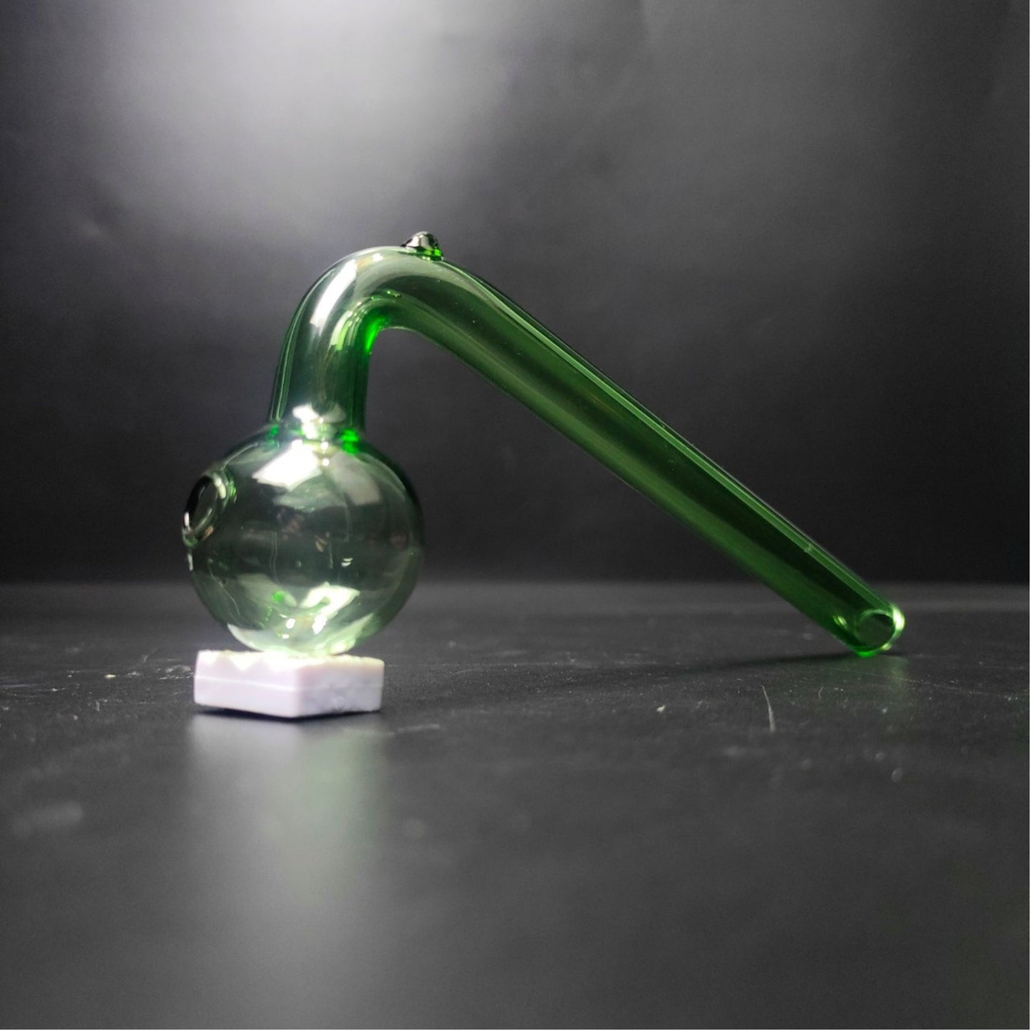 PIPE | CURVED OIL BURNER HANDPIPE GLASS PIPE FOR WAX 5 INCH