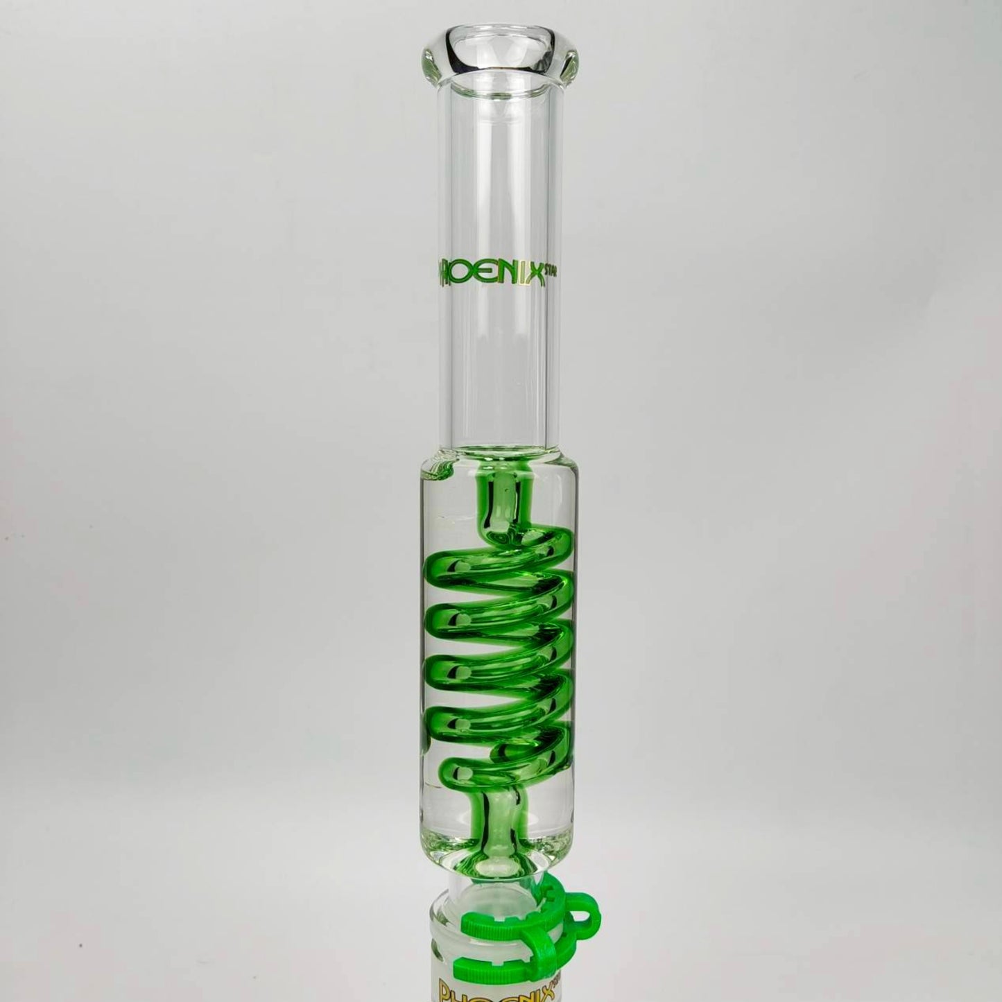Glass Bong | Phoenix Double Walled Beaker Lego 18 Inch with Freezable Coil