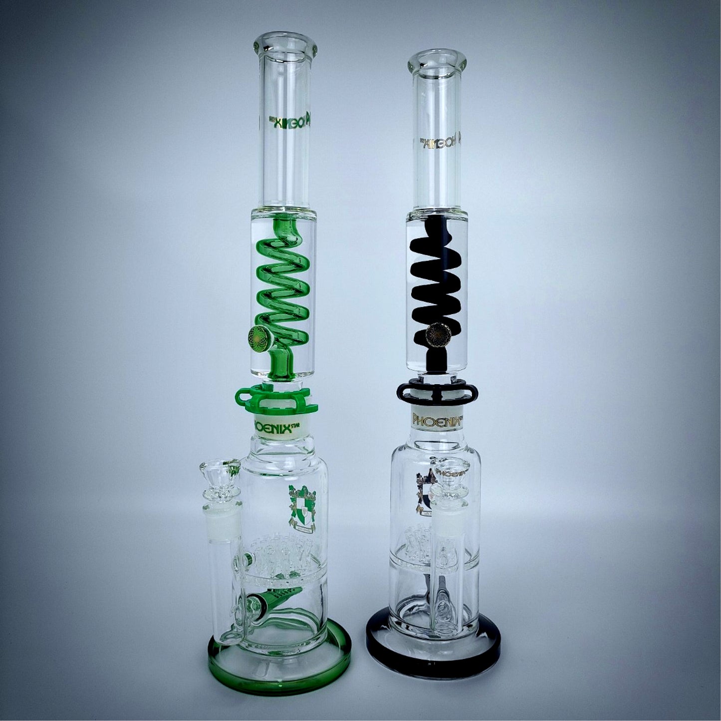 Glass Bong | Phoenix Lego Straight with Turbine Percolator 18inch 7mm PHX BIG LEGO