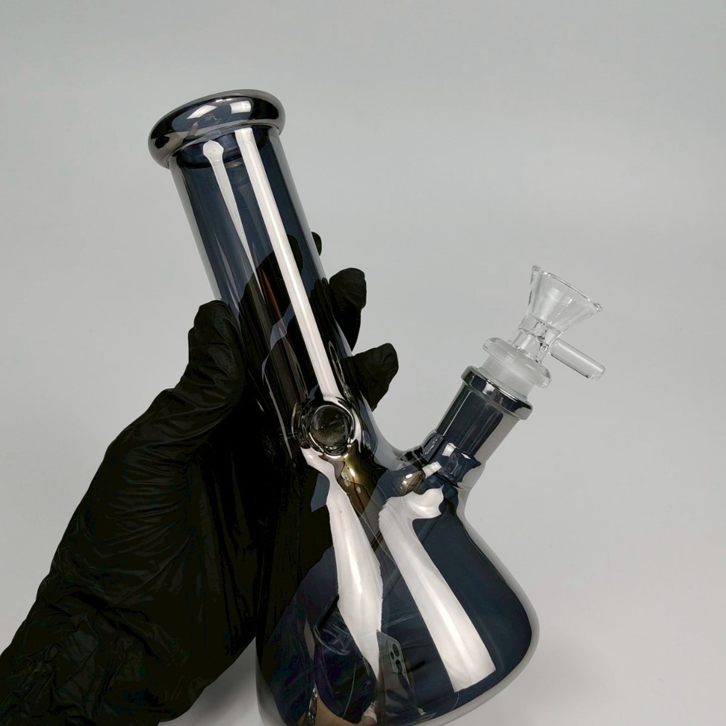 Glass Bong | HOLOGRAPHIC RAINBOW CLASSIC BEAKER 8 INCH