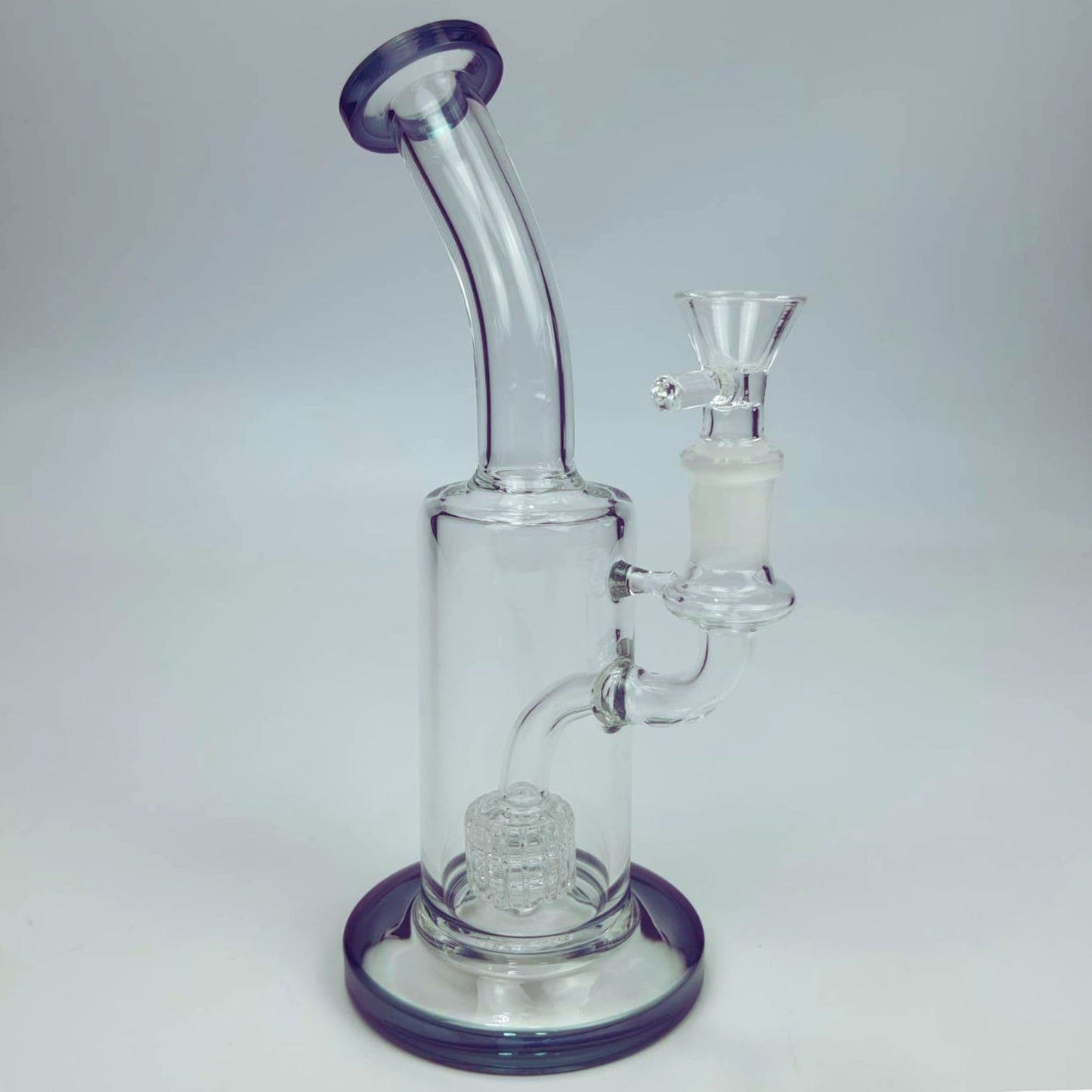GLASS BONG | RECYLER STRAIGHT RIG 14MM JOINT WITH BIRD CAGE MATRIX PERCOLATOR 8.5 INCH THICKEN BASE