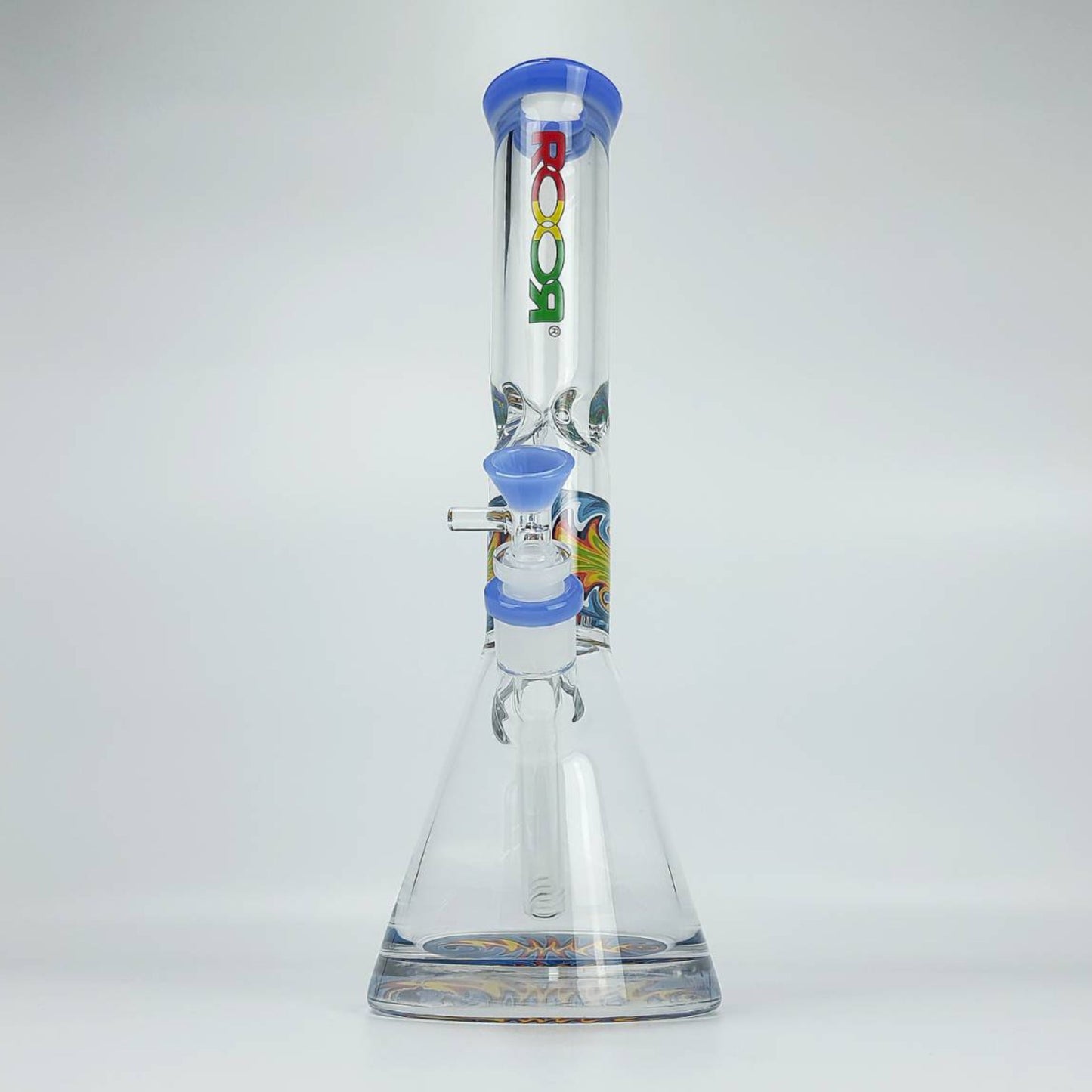 Glass Bong | ROOR BEAKER WIG WAG WITH DOME PERC 9 MM 13.5 INCH