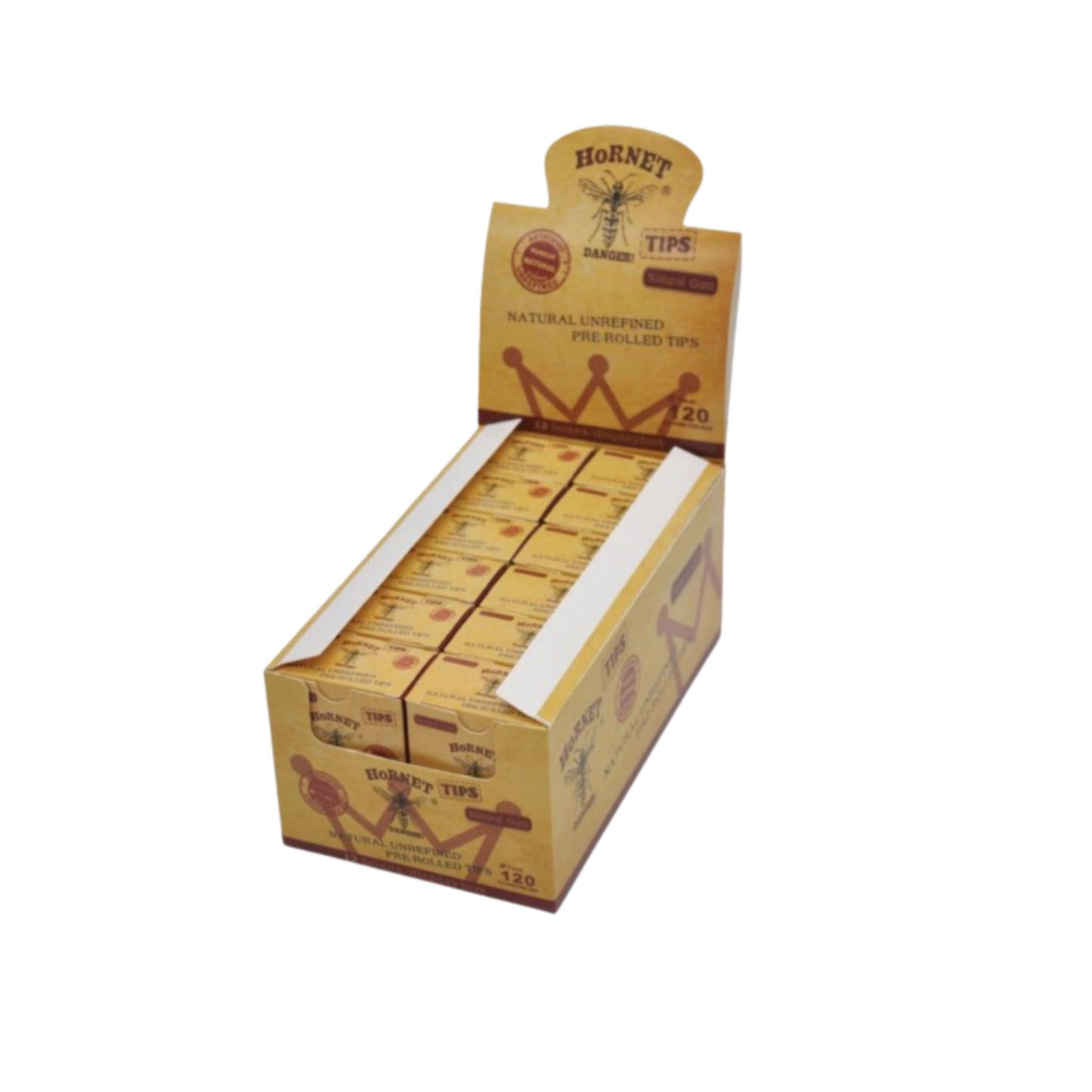 ROLLING PAPER | HORNET BROWN NATURAL UNREFINED PRE - ROLL TIP 7MM