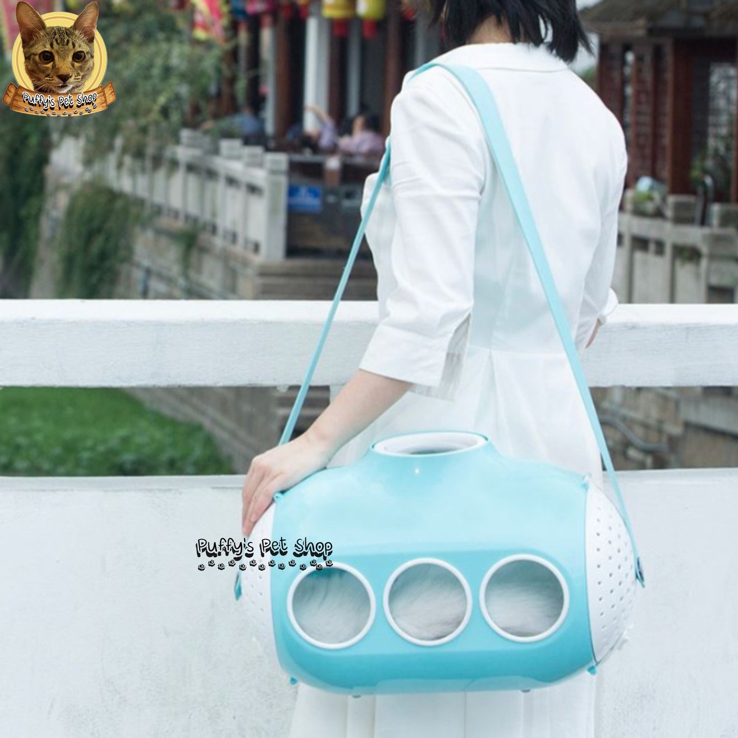 Puffy's Pet Shop | Submarine Cat Bag Honeycare Xiaomi กระเป๋าแมวทรงเรือดำน้ำ  ขนาด 48.5 x 23 x 31.5 ซม.