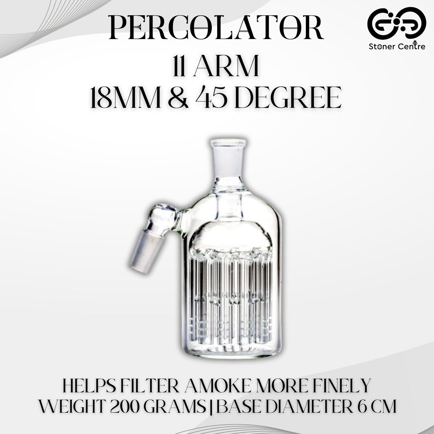 PERCOLATOR | 11 ARM PERCOLATOR 18 MM 45 DEGREE