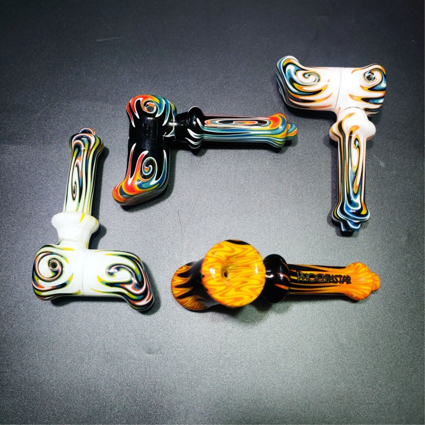 Glass Bong | Dazed Haze Bubbler 5.2" Length with America North Star Glass Rod