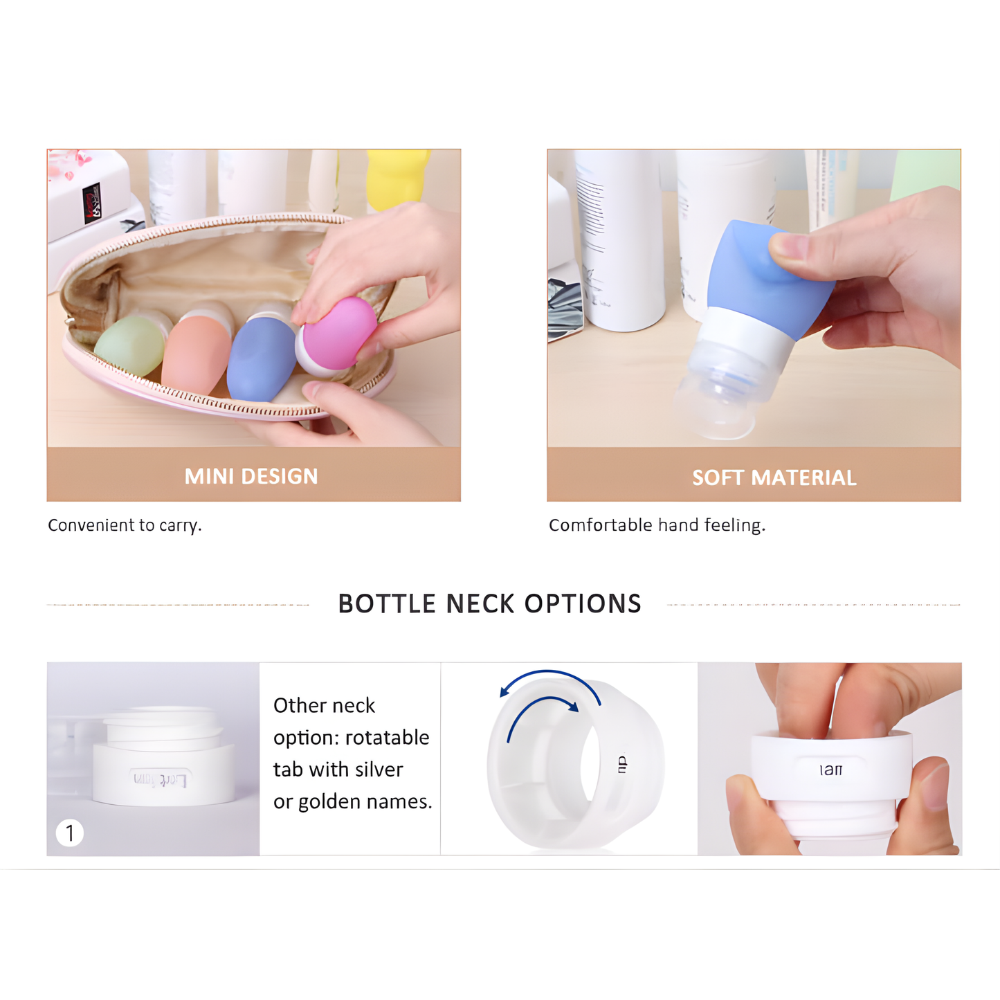 SILICONE BOTTLE - 3 PCS/PACK - 37/69/89 ML