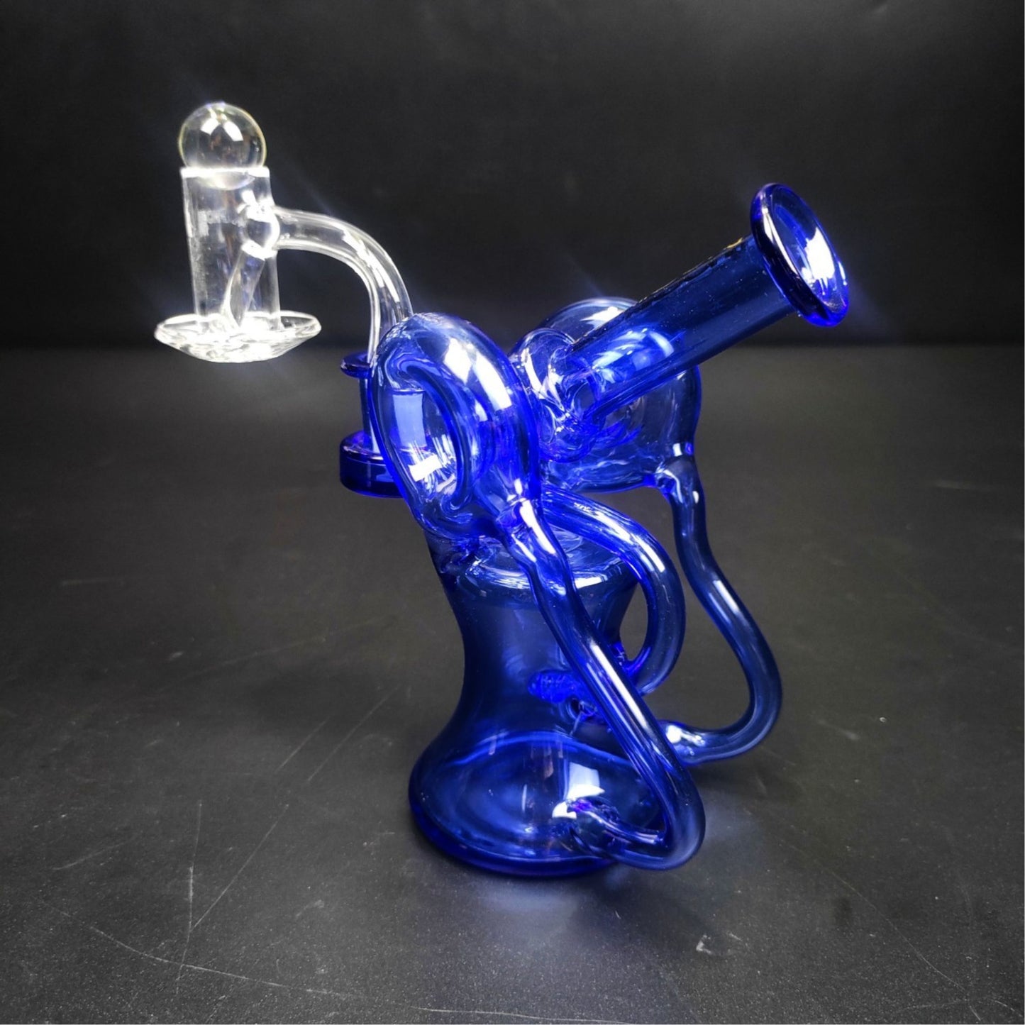 Glass Bong | 7 Pcs Recycler Portable Oil Rig Set Full