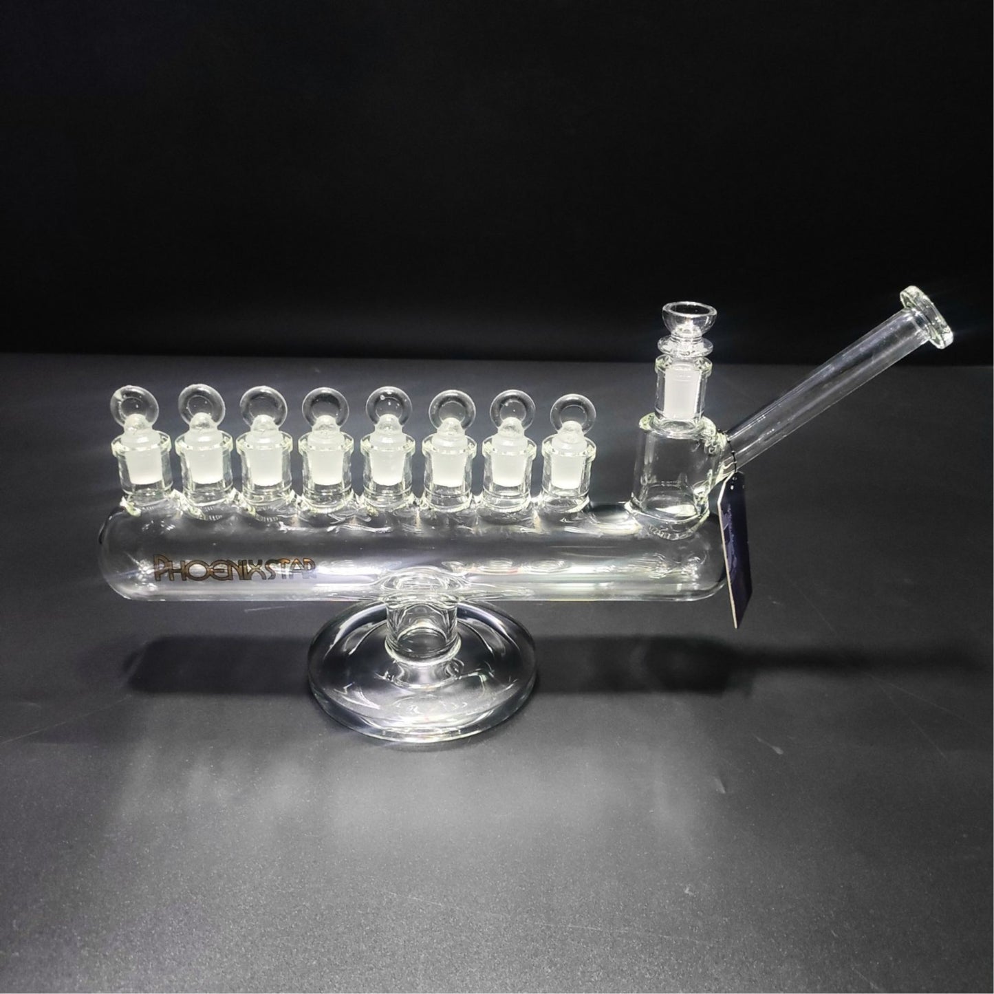 Glass Bong | Phoenix Massive Bubbler Chamber with 8 + 1 14mm joint 14" Length 