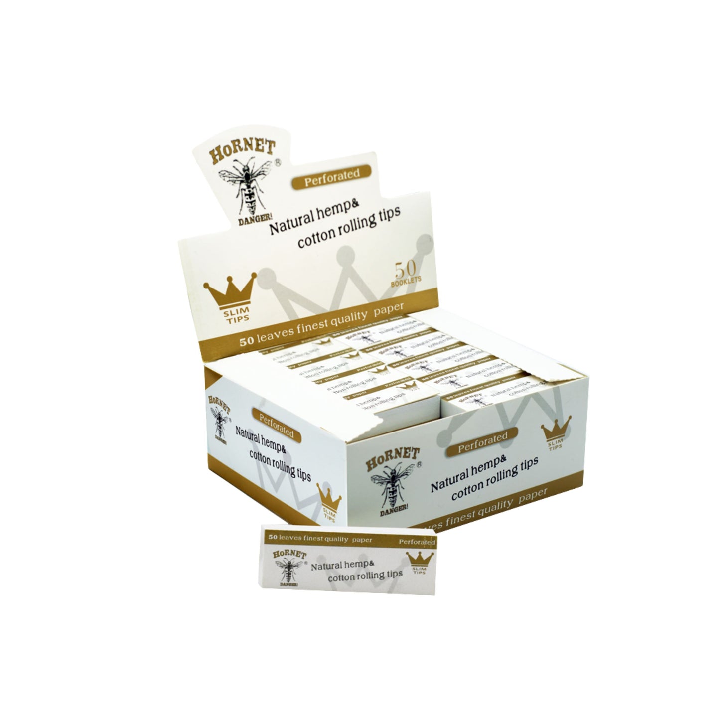 ROLLING PAPER | HORNET WHITE NATURAL HEMP & COTTON ROLLING TIPS