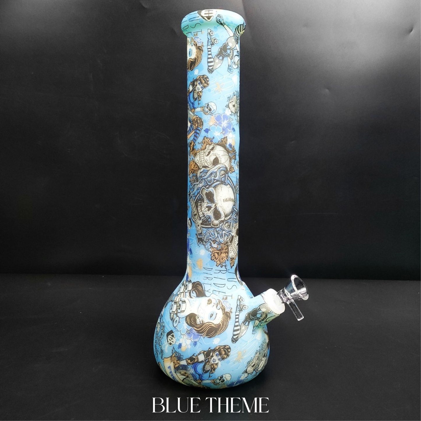 Glass Bong | GLOW IN THE DARK SILICONE BEAKER 14 INCH - SILICONE UNBERAKABLE BONG