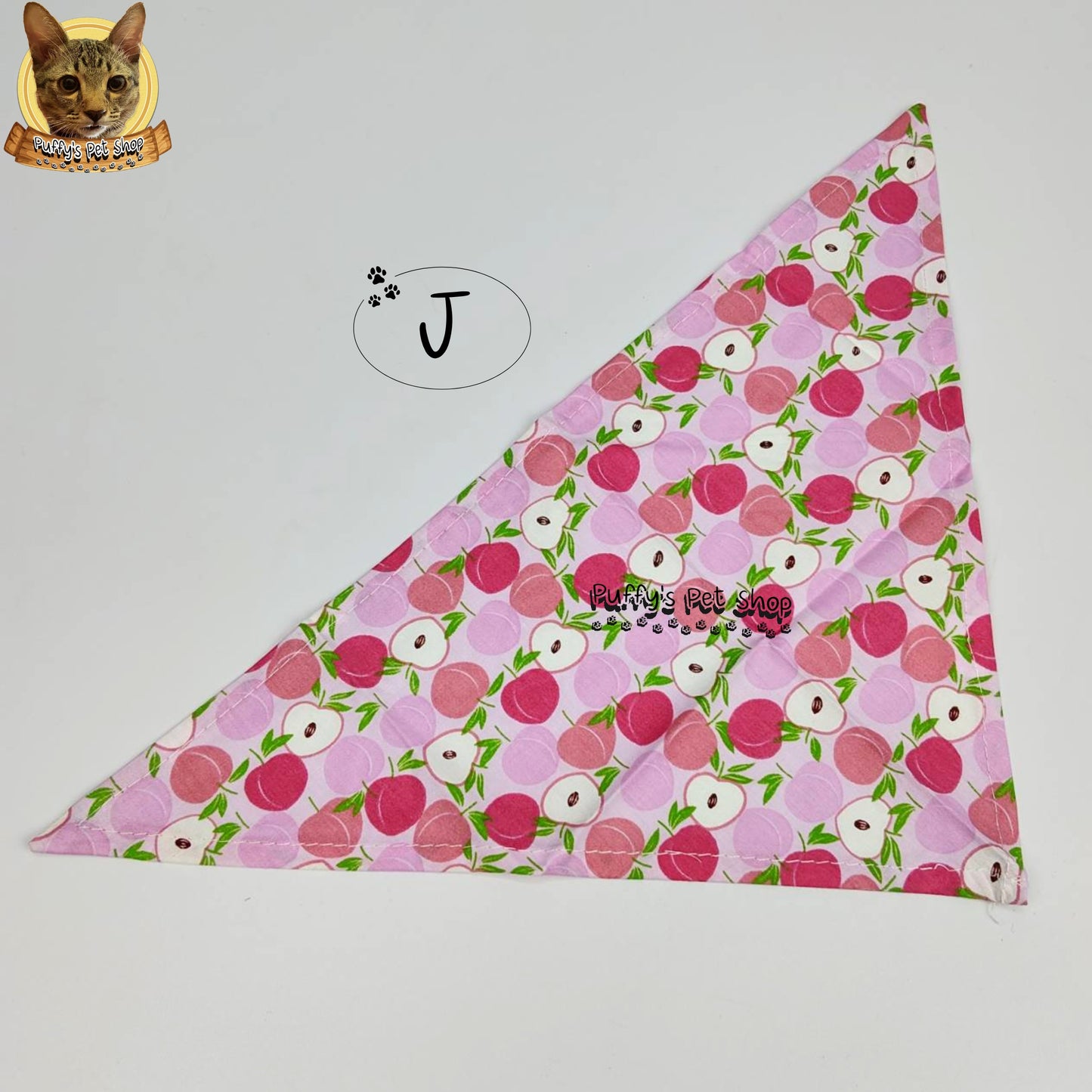 Puffy's Pet Shop |  Luxury Cotton Pet Scarf  ผ้าพันคอสัตว์เลี้ยงพรีเมียม ผ้าคอตตอนแท้ เนื้อผ้าดี ไม่ระคายเคือง สำหรับสุนัขและแมว ขนาด S 40 ซม.