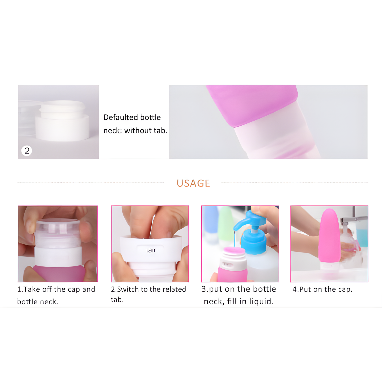 SILICONE BOTTLE - 3 PCS/PACK - 37/69/89 ML