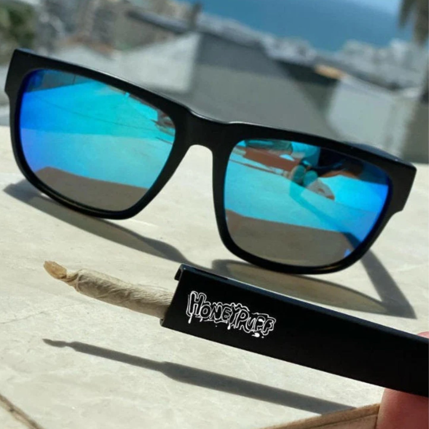 HONEYPUFF SUNGLASSES WITH HIDDEN STORAGE