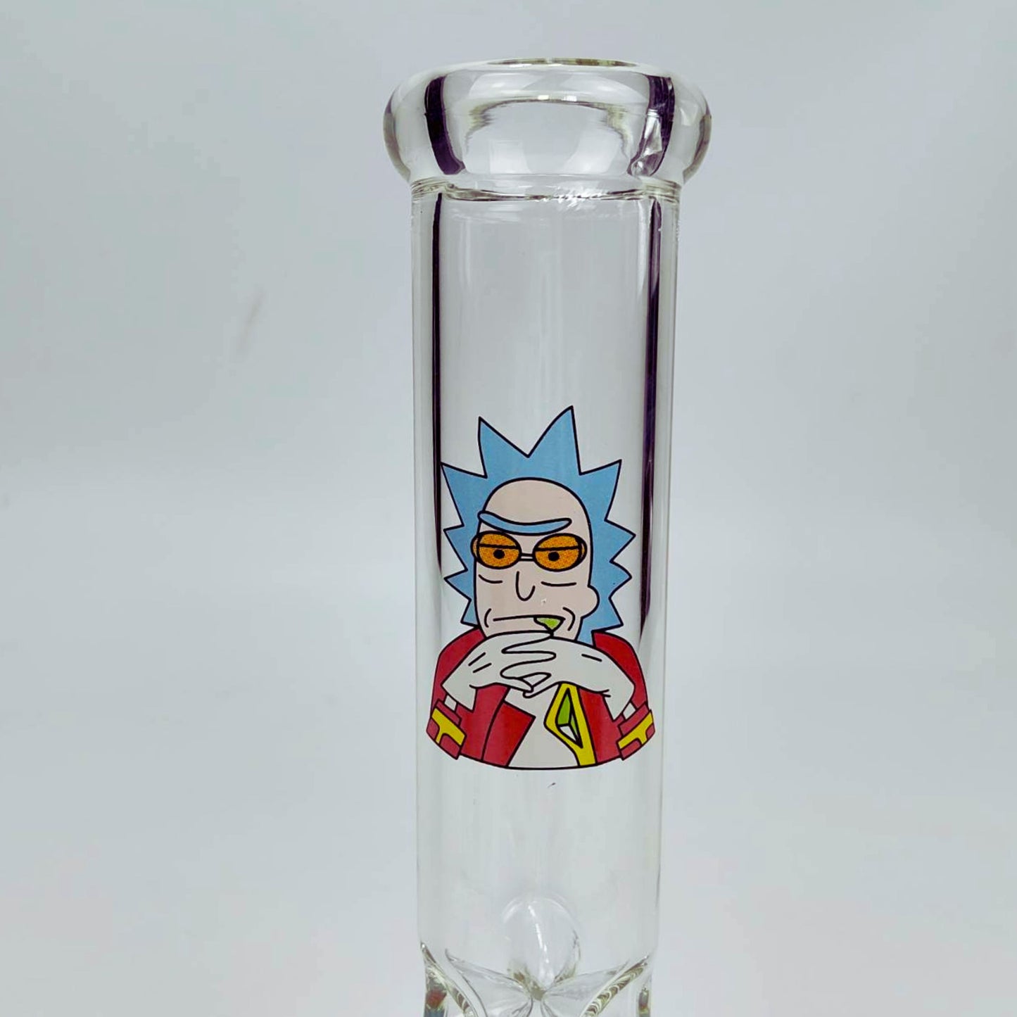GLASS BONG | RICK AND MORTY BEAKER GLASS BONG 8.5 INCH 5MM THICKNESS
