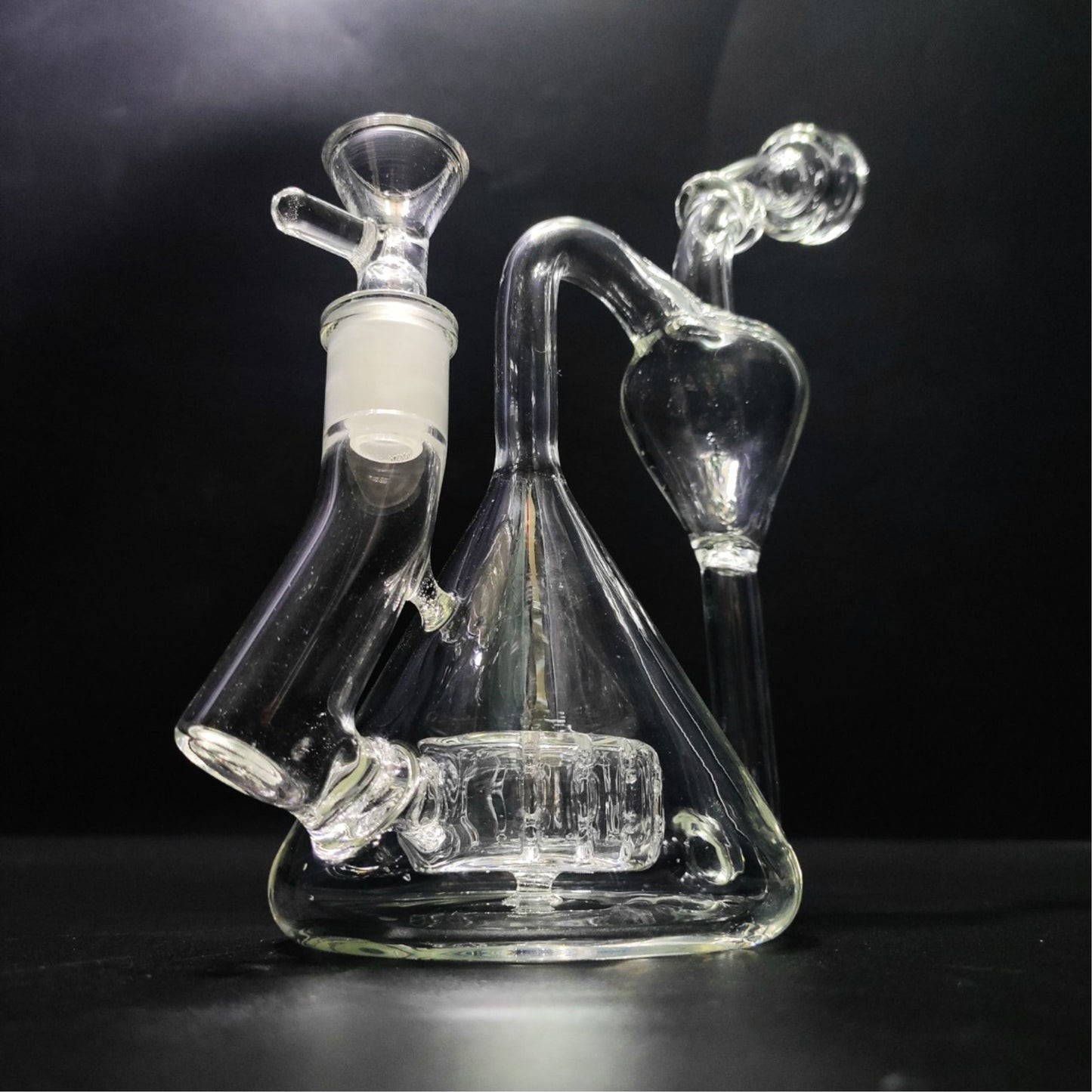 Glass Bong | RECYCLER BEAKER VASE OIL RIG WITH MATRIX PERCULATOR 8 INCH