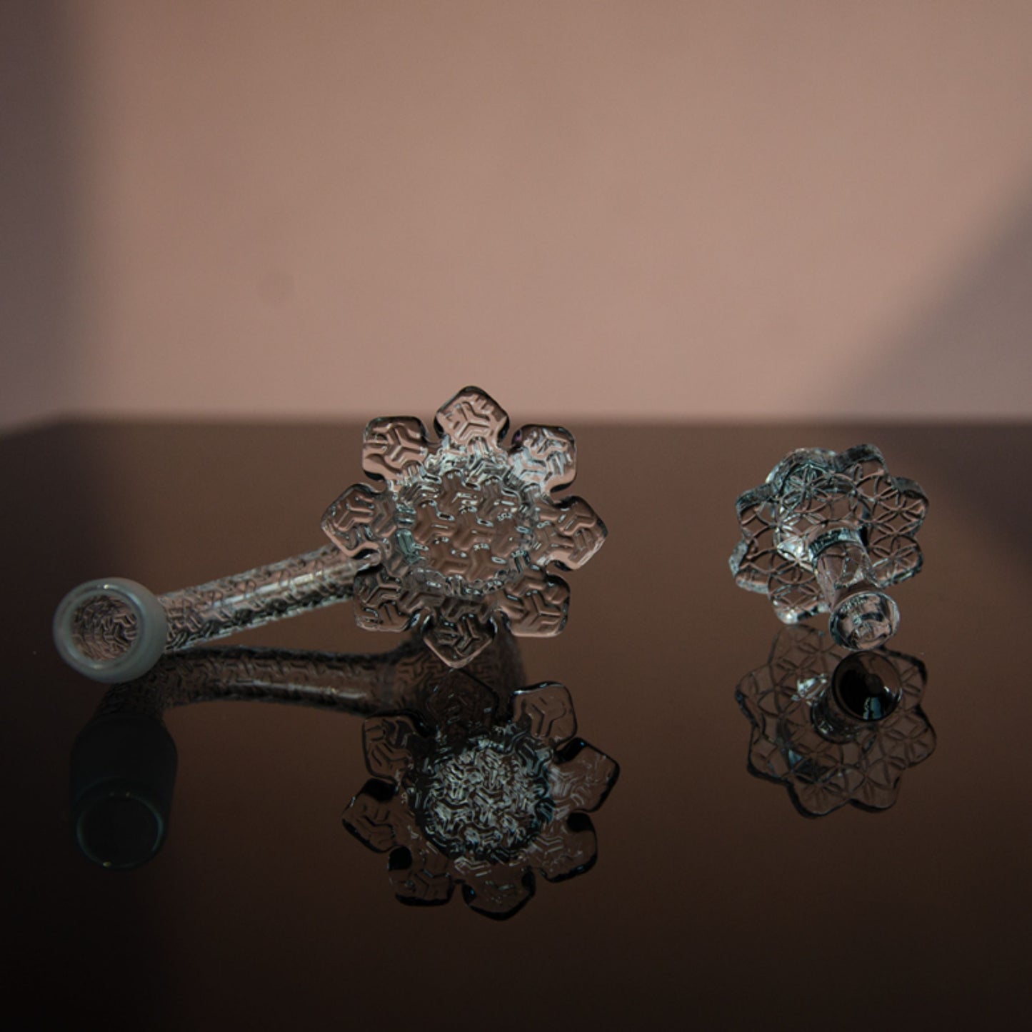 QUARTZ BOWL | LOTUS BLENDER QUARTZ BANGER WITH CAP PEARL 14 MM 45&90 DEGREE