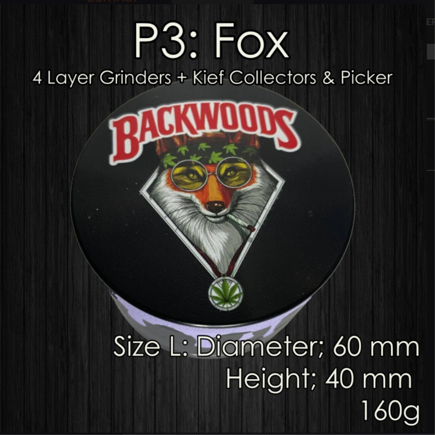 GRINDER | BACKWOODS ALUMINUM 4 LAYERS SIZE : L