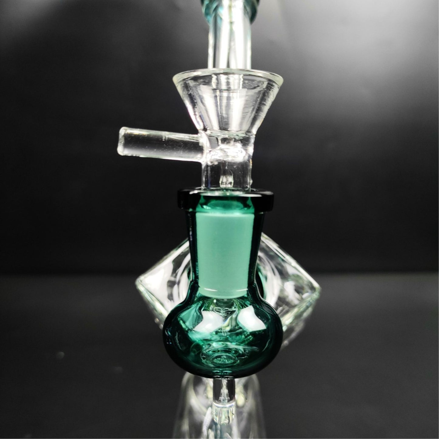 Glass Bong | DICE RECYCLER WITH INLINE PERC 10.5 INCH