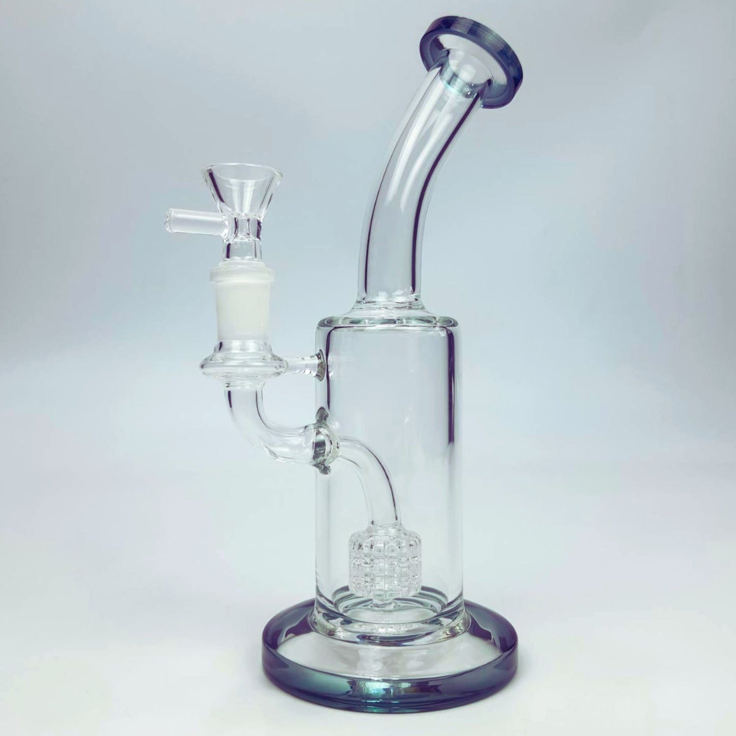 GLASS BONG | RECYLER STRAIGHT RIG 14MM JOINT WITH BIRD CAGE MATRIX PERCOLATOR 8.5 INCH THICKEN BASE