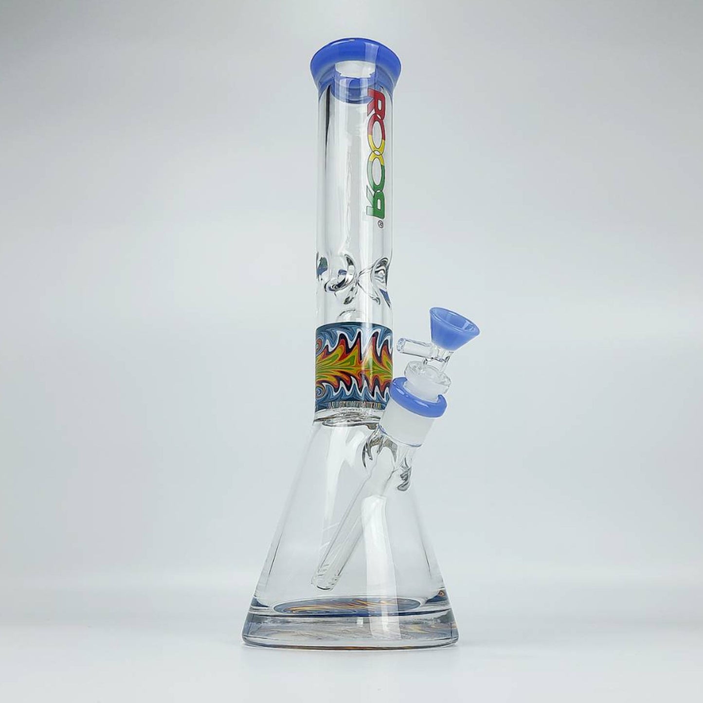 Glass Bong | ROOR BEAKER WIG WAG WITH DOME PERC 9 MM 13.5 INCH