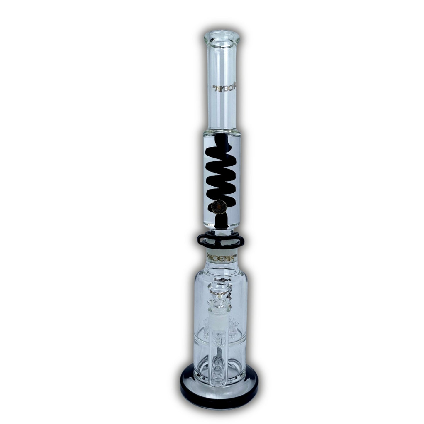 Glass Bong | Phoenix Lego Straight with Turbine Percolator 18inch 7mm PHX BIG LEGO