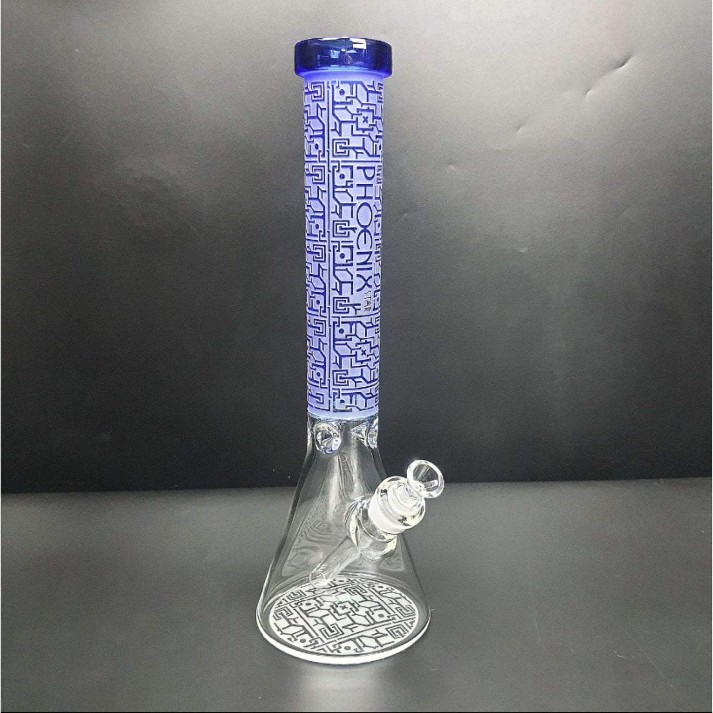 Glass Bong | PHOENIX BEAKER 7 MM THICK SANDBLASTED PROTECTED 16 INCH