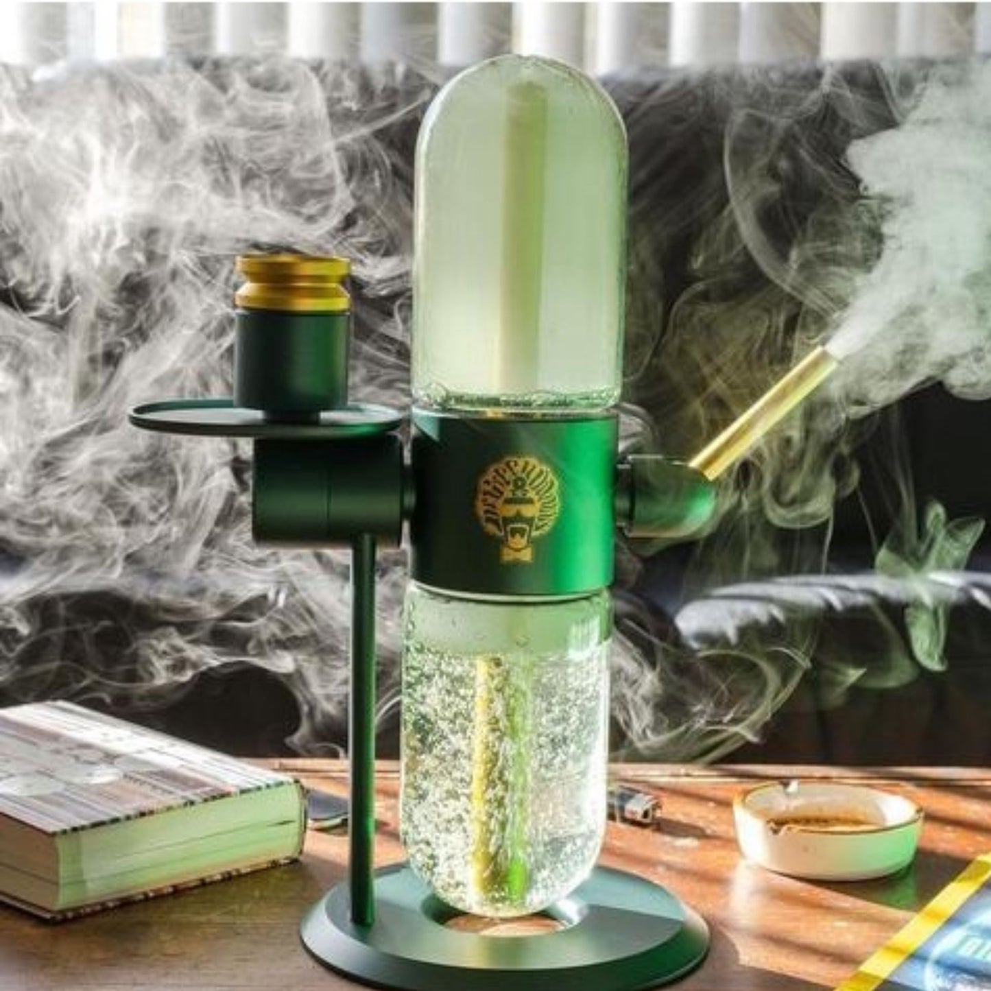 GLASS BONG | STUNDEN PORTABLE SMOKER GUN HANDHELD SMOKE INFUSER GRAVITY