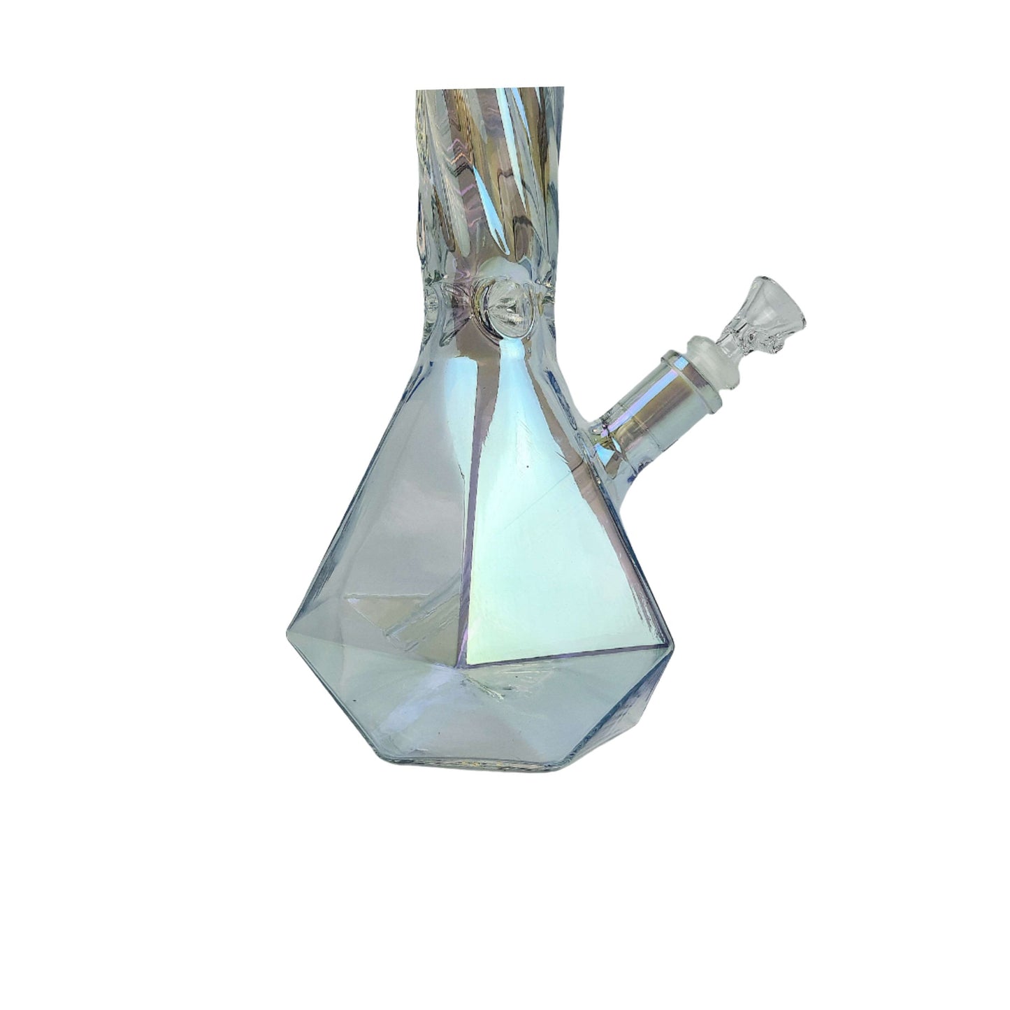 Glass Bong | HOLOGRAPHIC TWISTY DIAMOND BONG 14 INCH