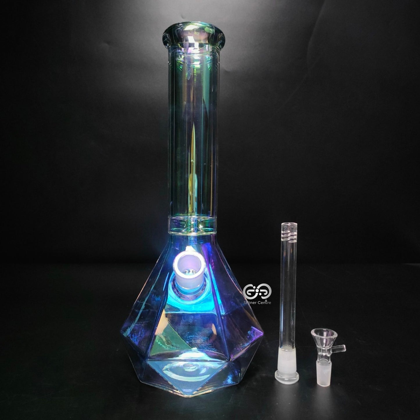 Glass Bong | HOLOGRAPHIC DIAMOND BONG 14 INCH
