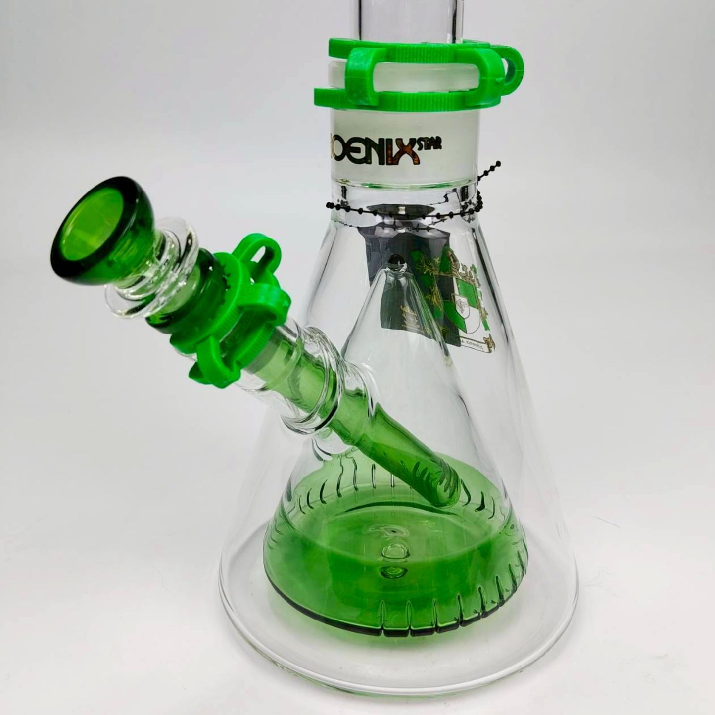 Glass Bong | Phoenix Double Walled Beaker Lego 18 Inch with Freezable Coil
