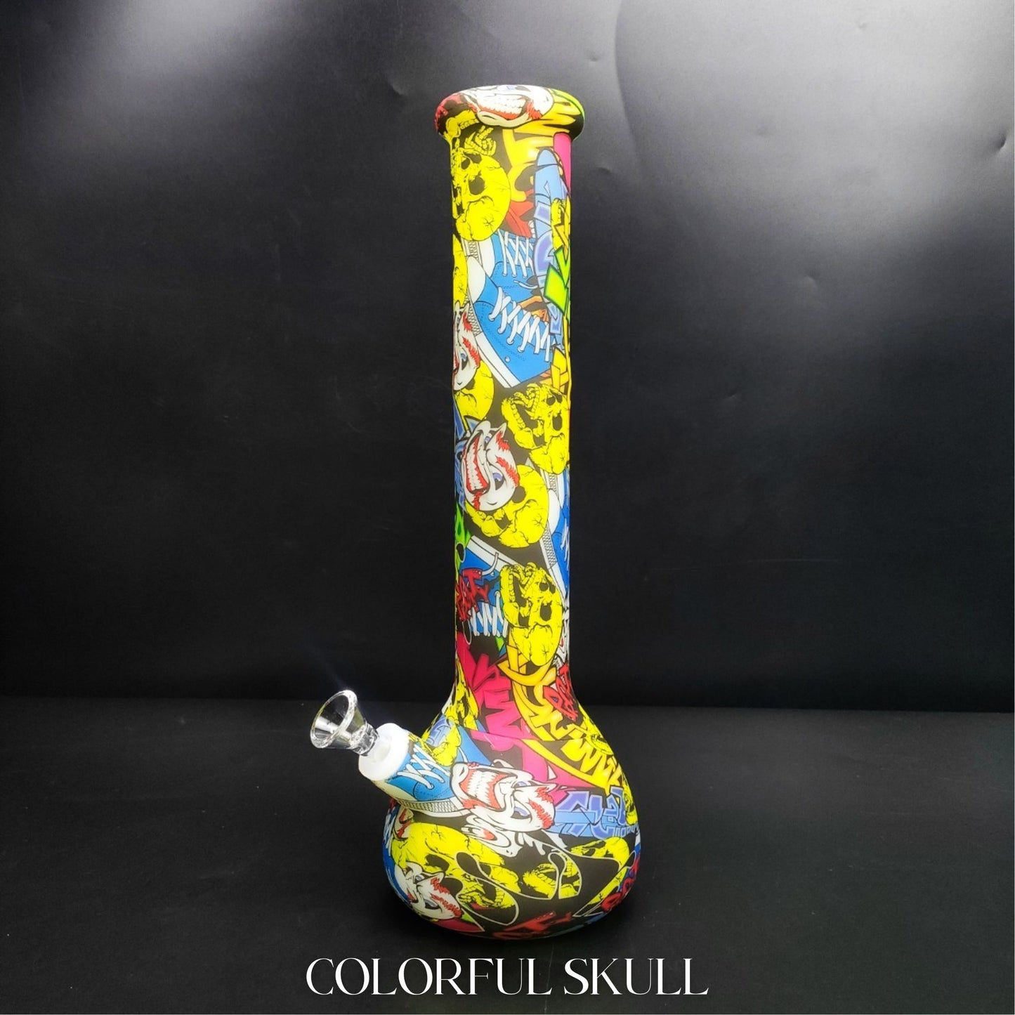 Glass Bong | GLOW IN THE DARK SILICONE BEAKER 14 INCH - SILICONE UNBERAKABLE BONG