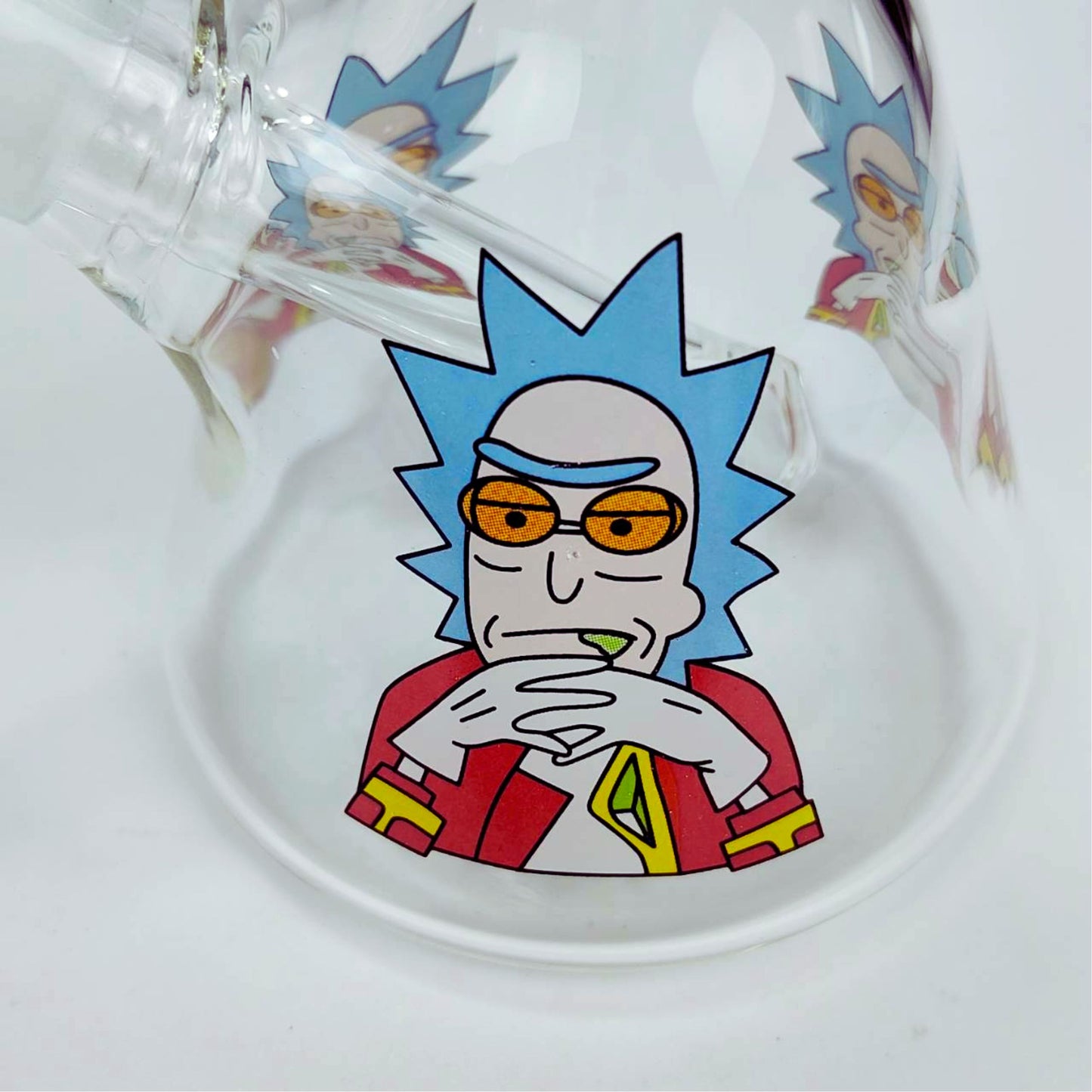 GLASS BONG | RICK AND MORTY BEAKER GLASS BONG 8.5 INCH 5MM THICKNESS