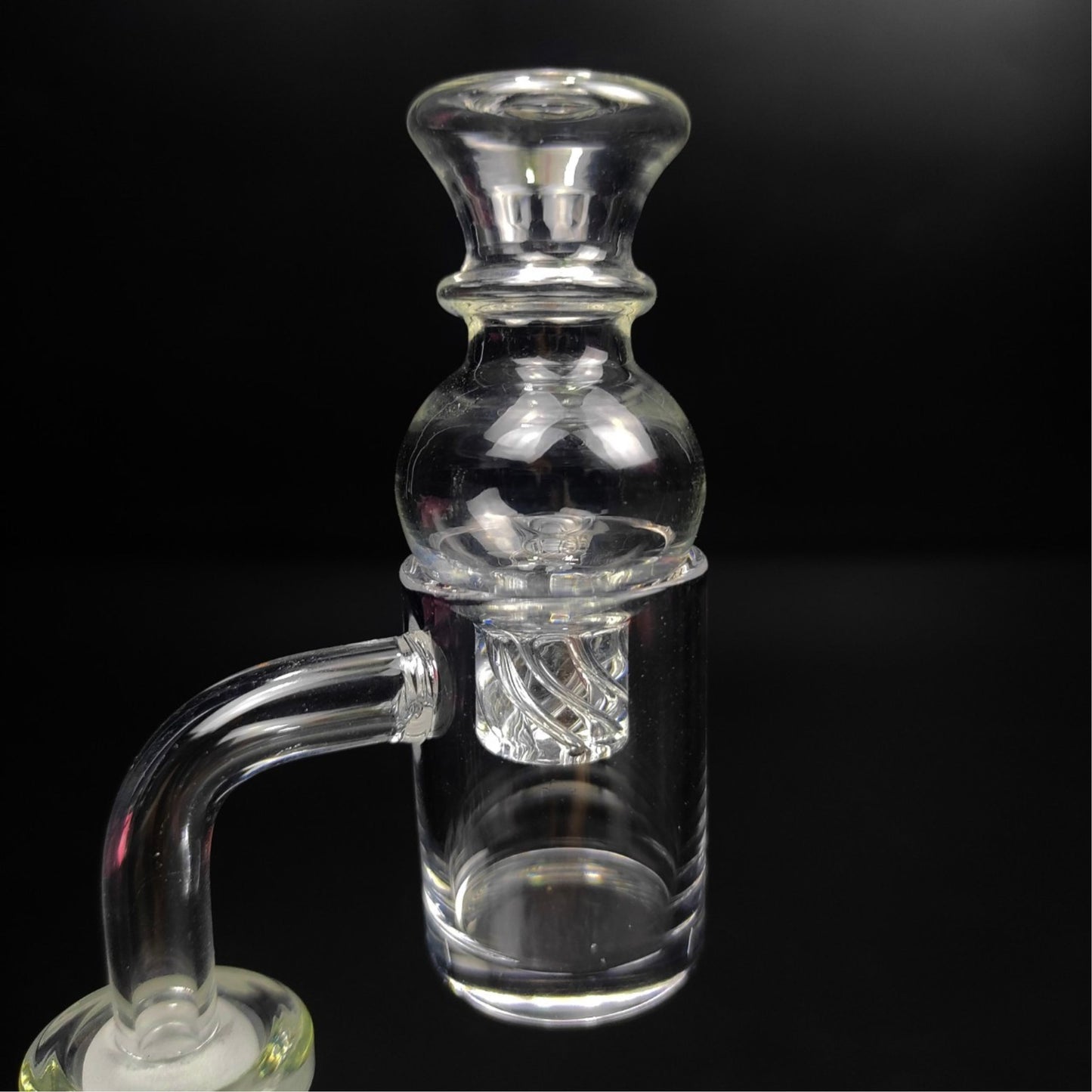 CARB CAP | SPIRAL RING V.2 QUARTZ CARB CAP 12.30 MM INNER DIAMETER 24.6 MM WIDEST DIAMETER