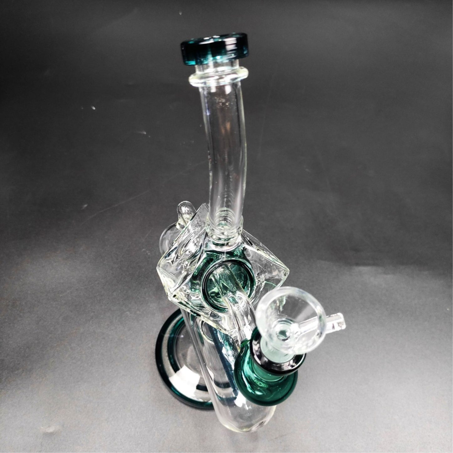 Glass Bong | DICE RECYCLER WITH INLINE PERC 10.5 INCH