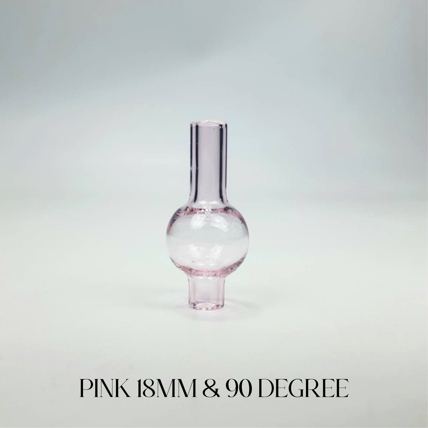 QUARTZ BOWL | DOUBLE LAYER QUARTZ BANGER 18MM & 90 DEGREE WITH GLASS CAP