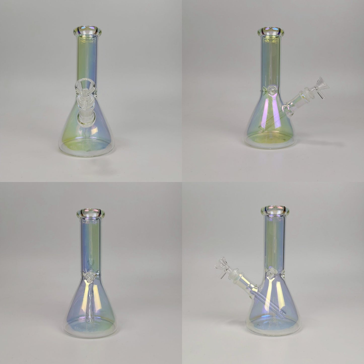 Glass Bong | HOLOGRAPHIC RAINBOW CLASSIC BEAKER 8 INCH