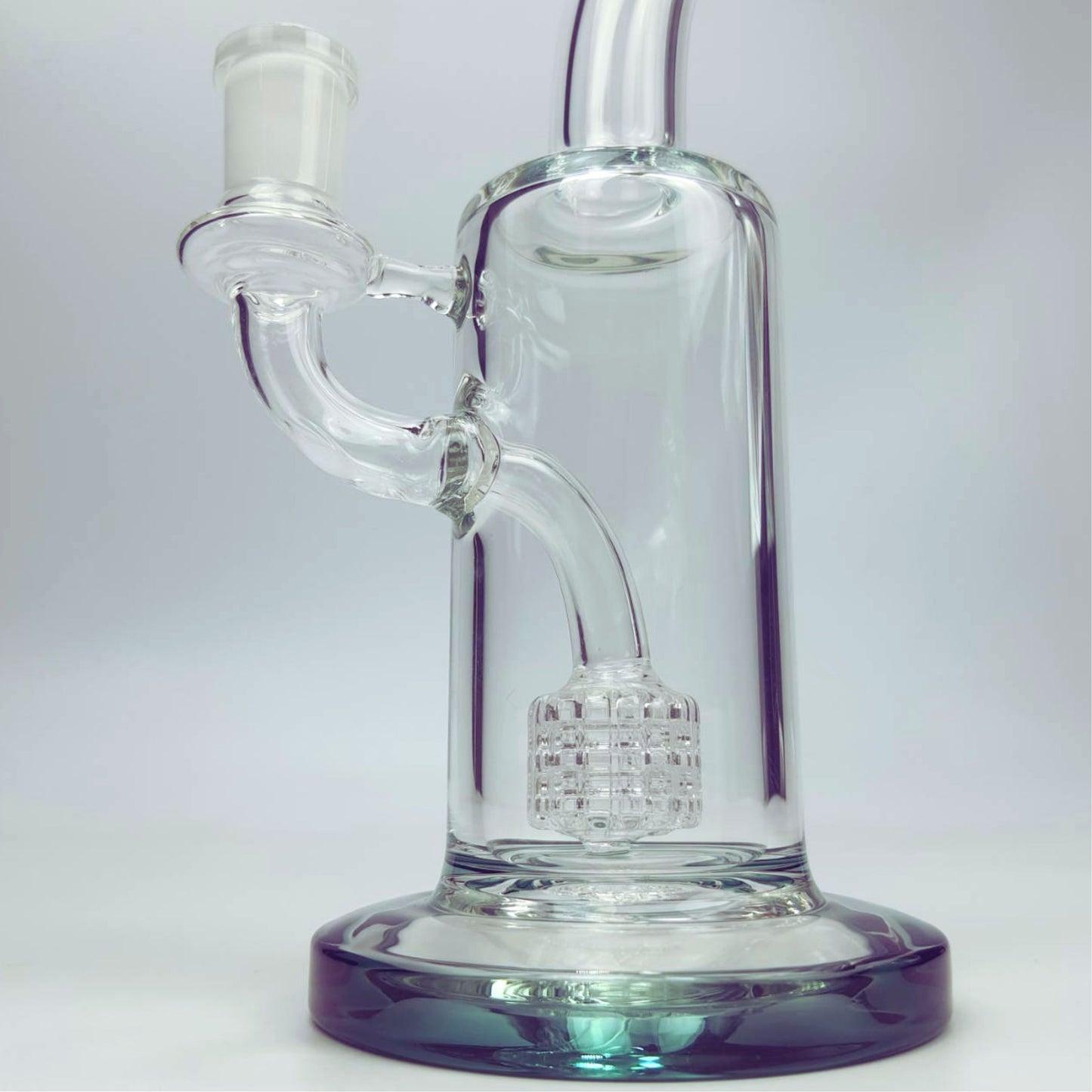 GLASS BONG | RECYLER STRAIGHT RIG 14MM JOINT WITH BIRD CAGE MATRIX PERCOLATOR 8.5 INCH THICKEN BASE