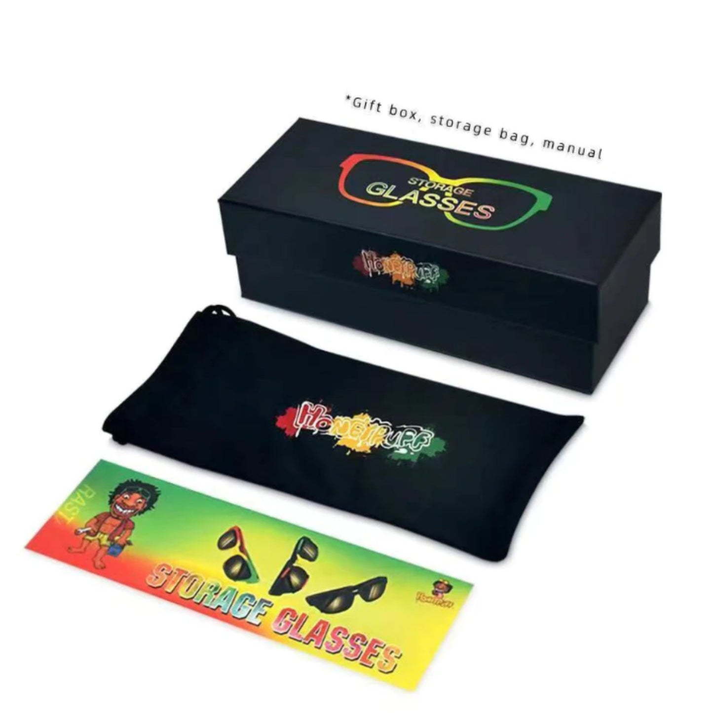 HONEYPUFF SUNGLASSES WITH HIDDEN STORAGE