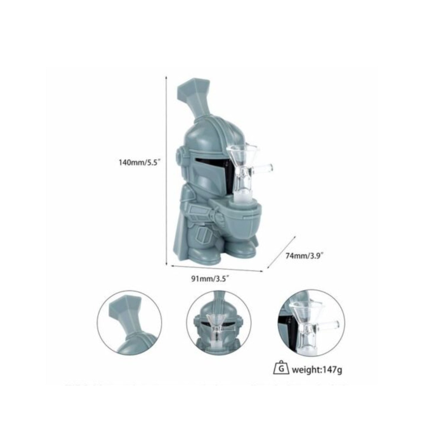 PIPE | MANDALORIAN PIPE 5.5 INCH
