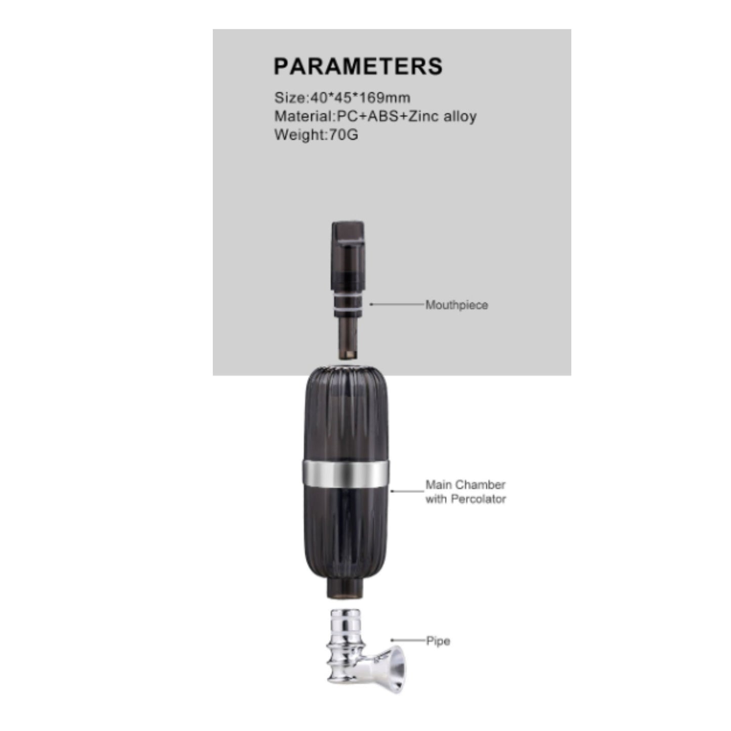 PIPE | LTQ VAPOR WATER PIPE 6.5 INCH