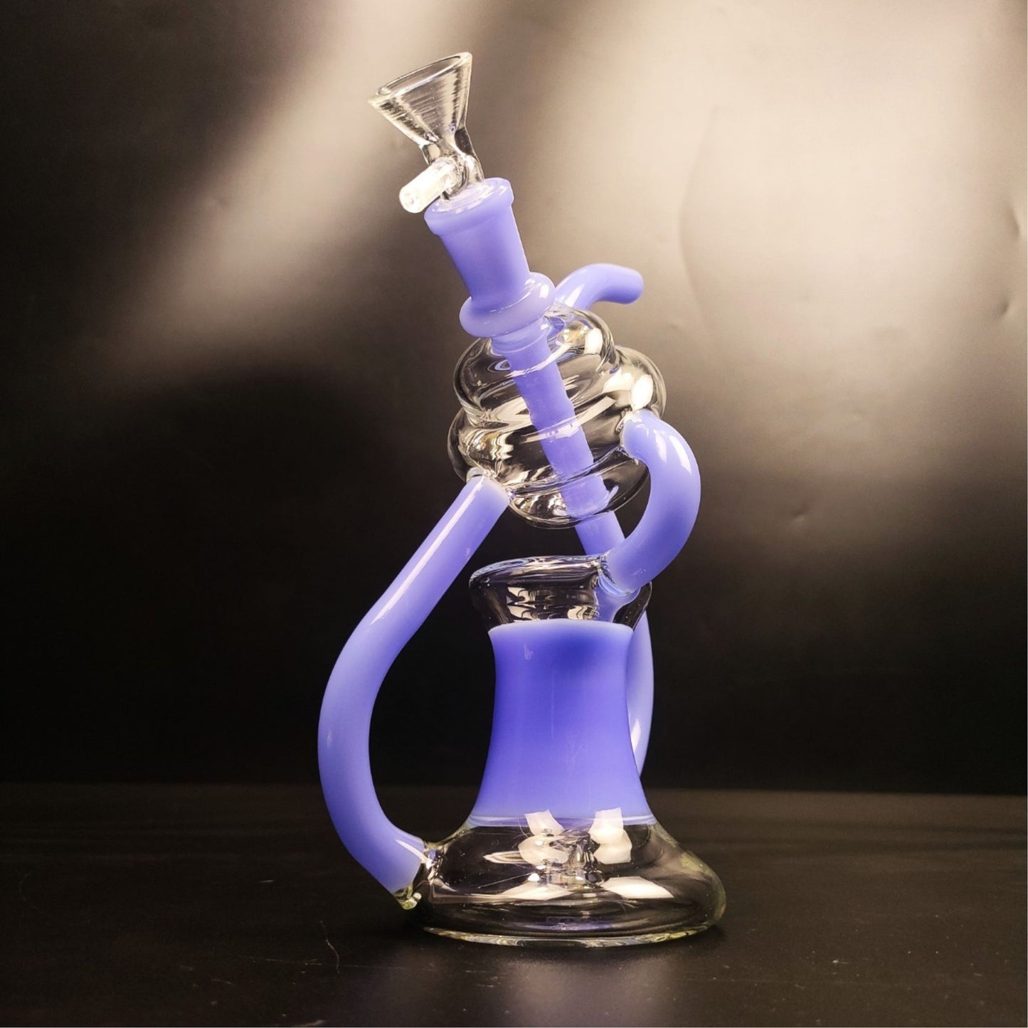 Glass Bong | TWIN LINE BUBBLER RECYCLER OIL RIG 8 INCH