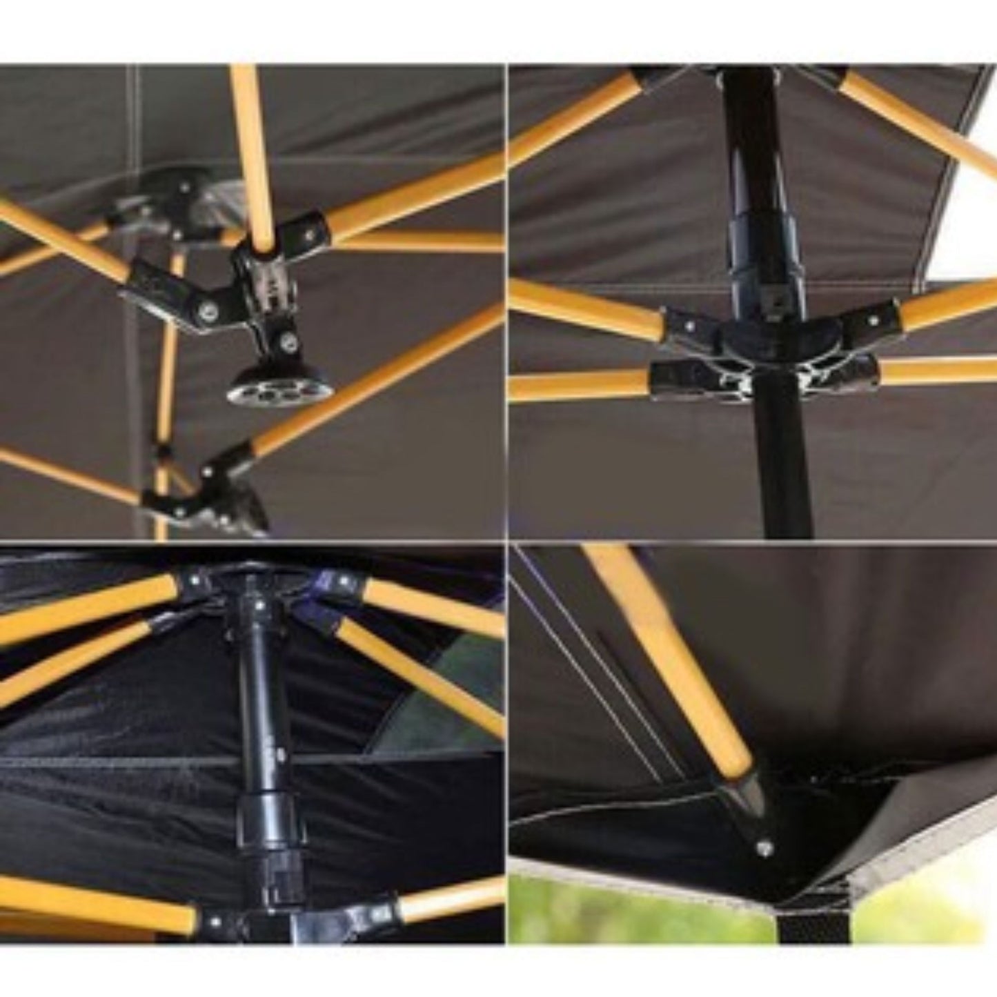 ร่มกันแดดรถยนต์ บังแดดรถยนต์ สำหรับรถ SUV และรถกระบะ รุ่น Manual (ขนาด 320x220cm) แถมขาตั้งร่ม