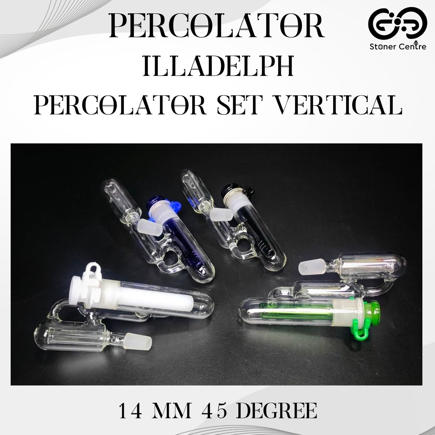 PERCOLATOR | 14 MM 45 DEGREE ILLADELPH PERCOLATOR SET VERTICAL