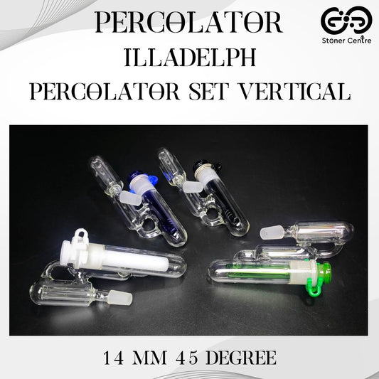 PERCOLATOR | 14 MM 45 DEGREE ILLADELPH PERCOLATOR SET VERTICAL