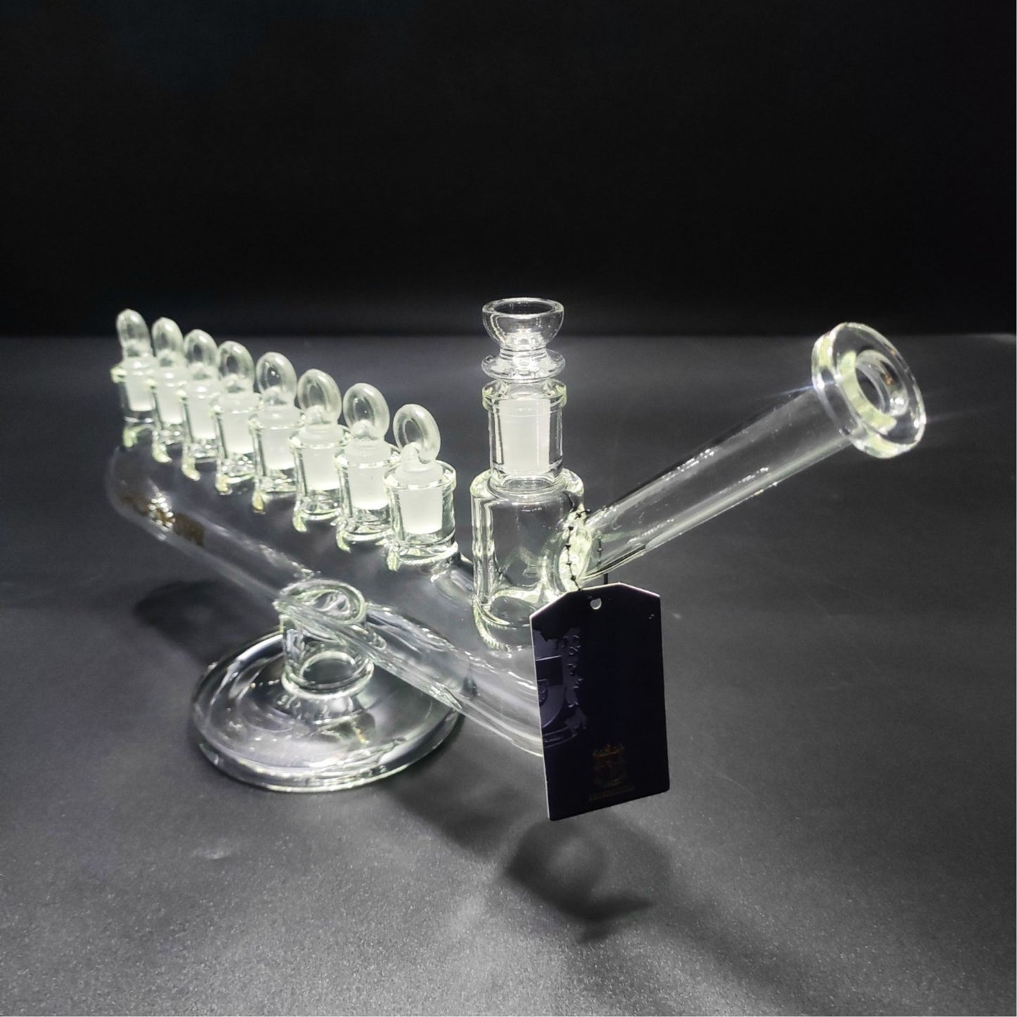 Glass Bong | Phoenix Massive Bubbler Chamber with 8 + 1 14mm joint 14" Length 