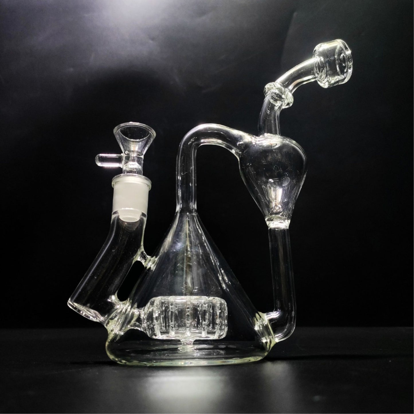 Glass Bong | RECYCLER BEAKER VASE OIL RIG WITH MATRIX PERCULATOR 8 INCH