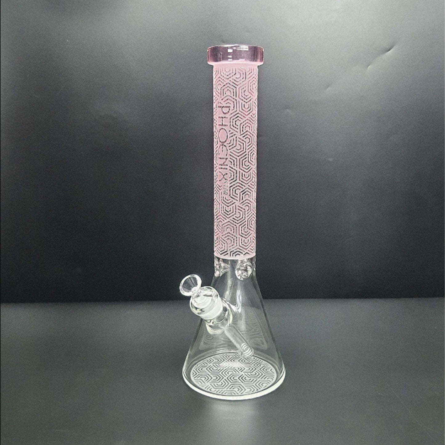 Glass Bong | PHOENIX BEAKER 7 MM THICK SANDBLASTED PROTECTED 16 INCH