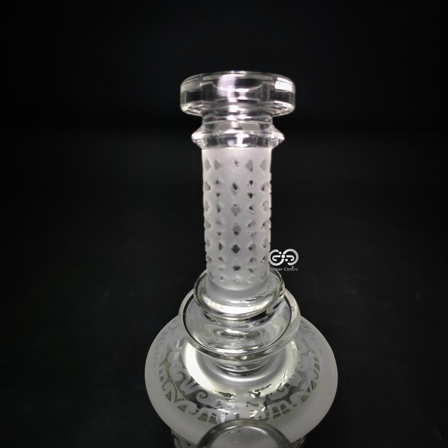 Glass Bong | ENGRAVED DYNASTY DAB RIG 14 MM JOINT WITH PERC 9 INCH
